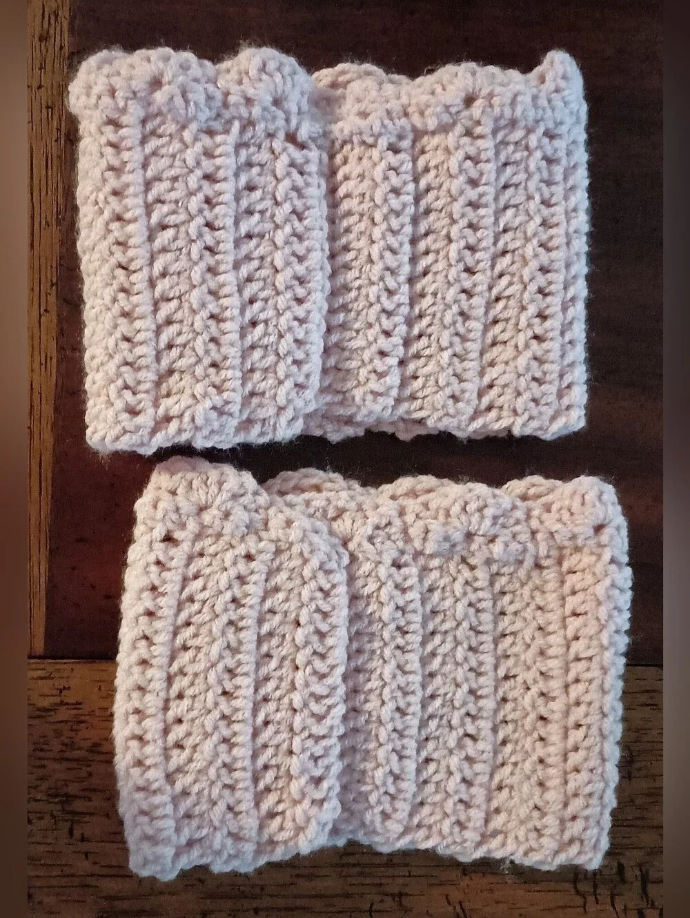 Handmade Pink Crochet Boot Cuffs